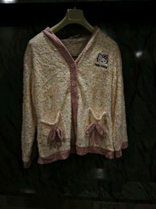 Hello Kitty Fuzzy Knit Cardigan
