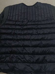 Unique Black Quilted Cardigan
