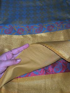 Elegant Grey &amp; Gold Saree