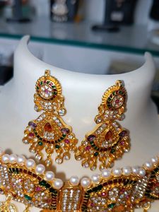 Gold Plated Rajwadi Jewellery Set
