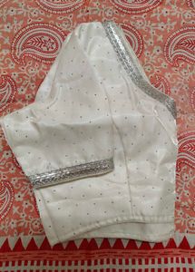White Blouse with Silver Embellishments
