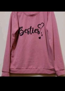 "FREEBIE" 🎀Cute Pink "Besties" Sweatshirt