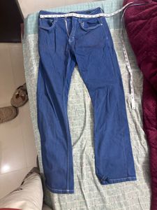 Blue Straight Leg Denim Jeans