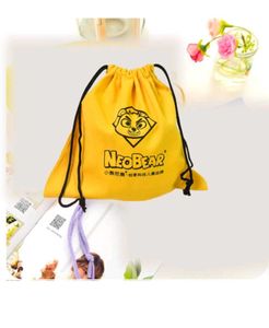 Cute Yellow Drawstring mini bag (3 PEACE)