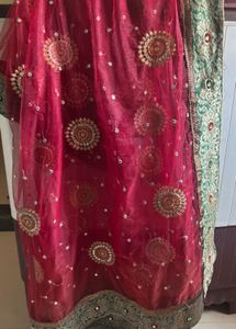 Embroidered Net Dupatta