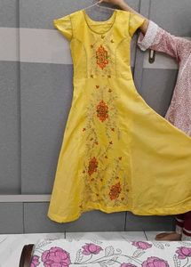 Beautiful Yellow Embroidered Gown