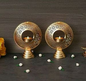 Mariya Handcrafted Hurricane Metal Tealight Candle