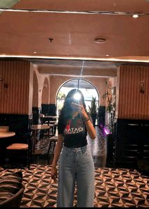 crop jersey navy blue colour