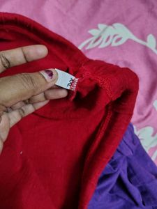 2 Pair Ethnic Pants (Red &amp; Purple) xxl