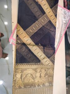 Zari Work With Organza Fabric Saree