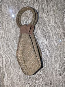 Designer Beaded Handbag (Bronze Potli)