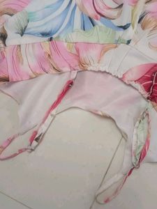 Flowy Tropical Print Summer Dress