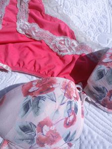 Floral Bra &amp; Panty Set