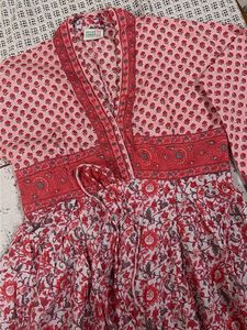 Beautiful Floral Print Maxi Dress/ Ethnic Gown