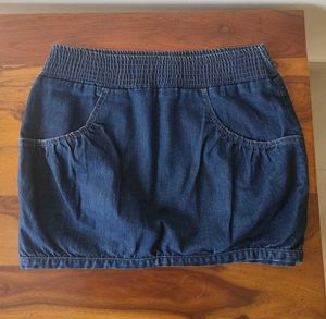 Denim Mini Skirt with free top/ t-shirt
