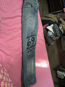 Embroidered Denim Jeans