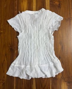 Y2K Ruffled V-Neck Top
