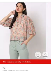 Floral Print Sheer Blouses(size m)