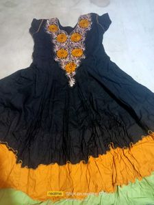 Cotton Black Gown