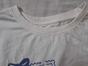 Casual Oversized T-Shirt with "At the Sea" Print