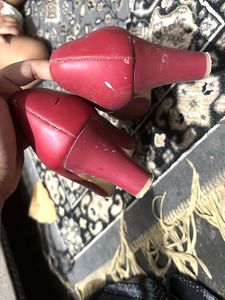 Stylish Red Block Heels