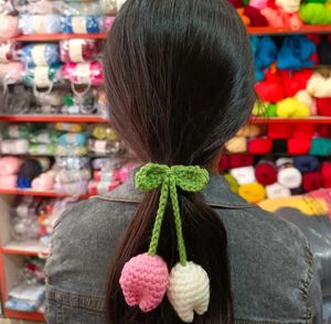 Handmade Crochet Hair Clips Set
