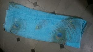 Beautiful 3D peacock feather saree