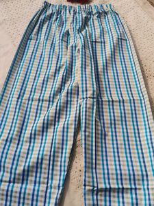Checkered Casual Pants with Ties