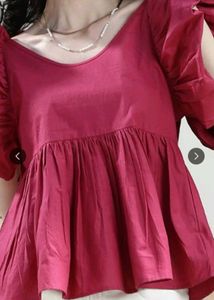 Pretty pink Ruffled Sleeve Top