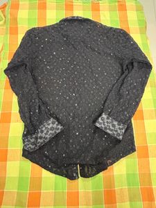 Men's Sparkly Button-Up Shirt