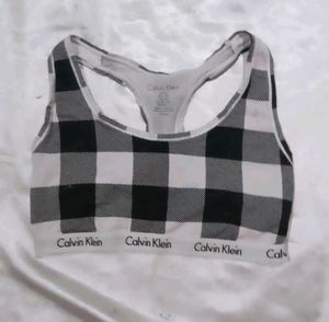 Calvin Klein Buffalo Plaid Sports Bra