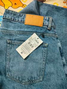 Shein Extra Long High Rise MidWash Loose Fit Jeans