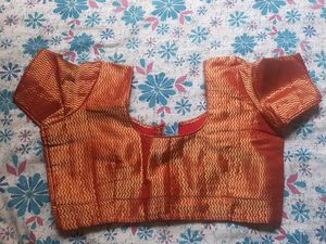 Red Saree with Blouse Piece