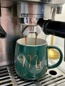 Aesthetic green coffee mug