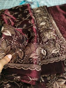 Embroidered Silk Saree