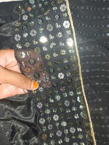 Black Embellished Kurta Set