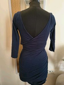 Navy Blue Wrap Dress