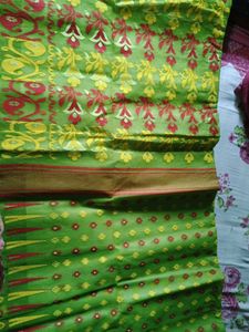Green Ethnic Dress Material