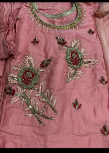 Embroidered Pink Kurta