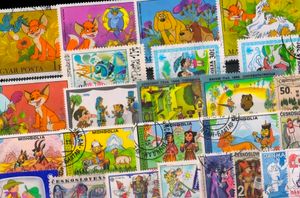 25 Vintage Cartoon Stamp Collection