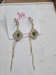 Anti tarnish Elegant Gold & Emeral