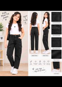 Kids Cargo Mom Fit Jeans