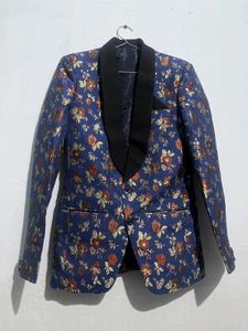 Men's Blue Floral Blazer