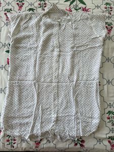 White Polka Dot Tunic Top