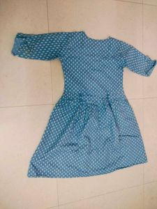 Girls Denim-look Button-Down Dress