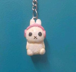 Miffy with headband Handmade keychain