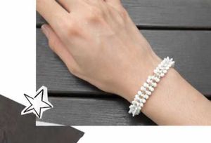 Delicate White Beaded Bracelet