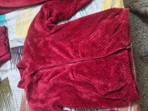 Cozy Red Fuzzy Lounge Set in XXL size