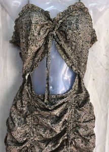 I. Sexy floral ruched bodycon