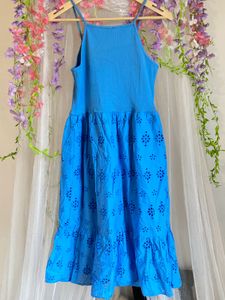 Blue Eyelet Sundress